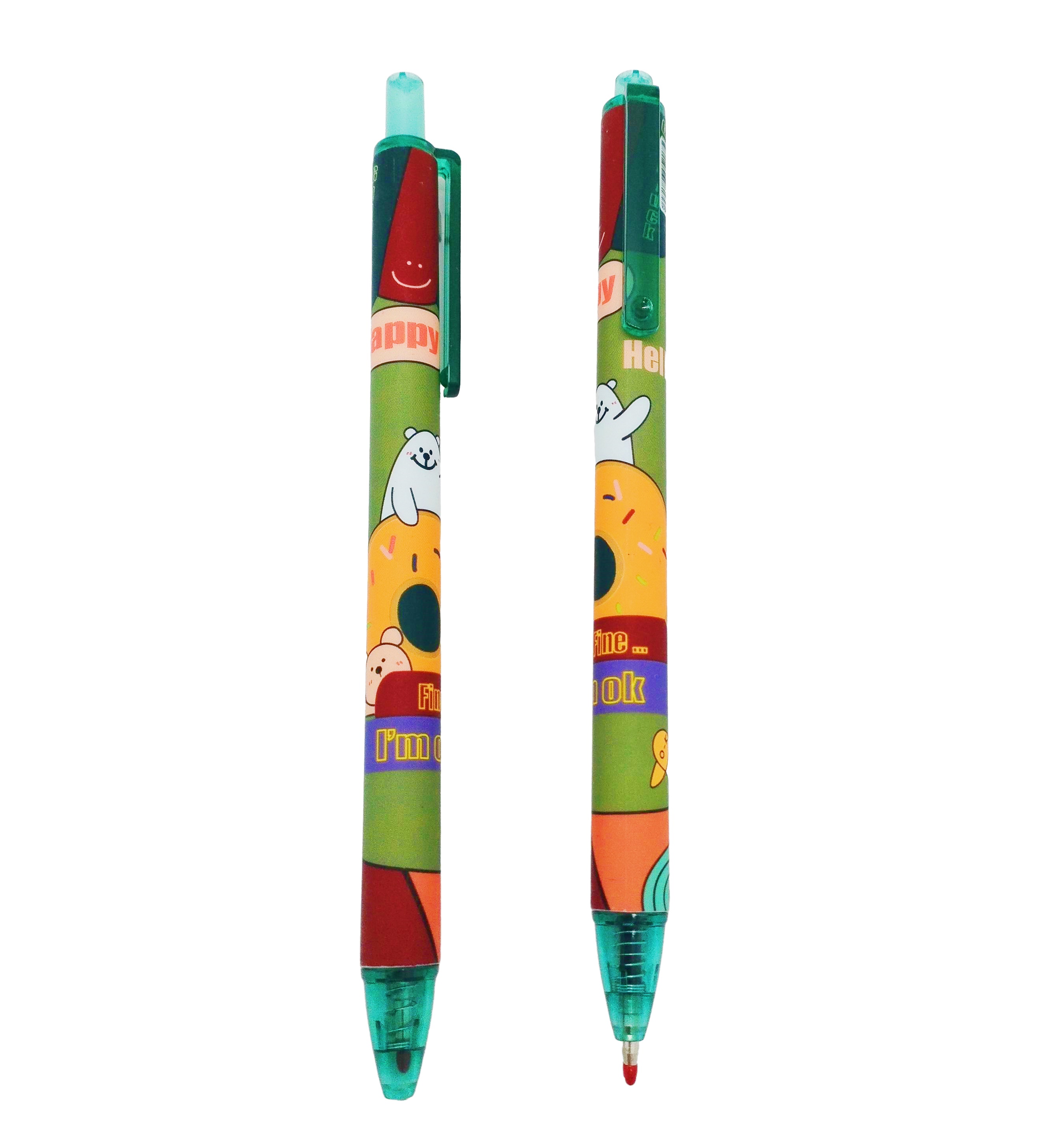 RETRACTABLE BEAR CARTOON OFFICE LINE PEN